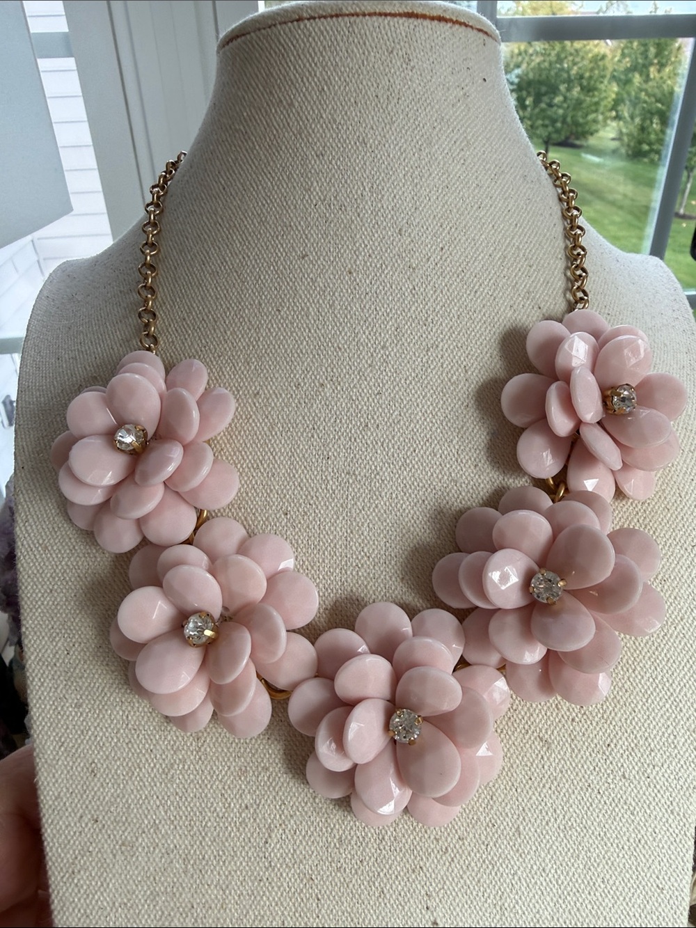 J Crew Pink Floral Statement Necklace - Women Jewelry